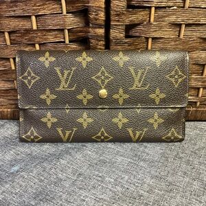 Louis Vuitton Brown and Gold Monogram Wallet